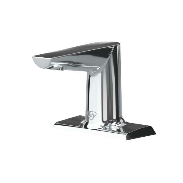 T&S BRASS ECW-3153 CHROME PLATED 4” DECK MOUNTED SENSOR LAVATORY FAUCET 0.5 GPM T&S BRASS ECW-3153 CHROME PLATED 4” DECK MOUNTED SENSOR LAVATORY FAUCET 0.5 GPM