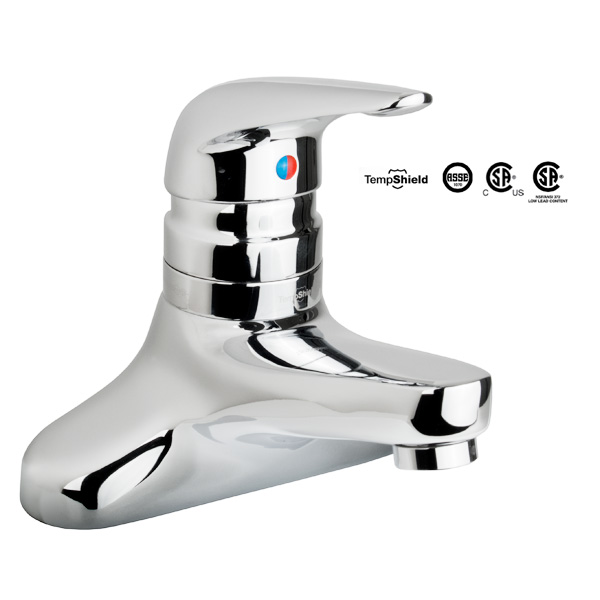 CHICAGO FAUCET 420-T45E2805ABCP 4” LAV FAUCET 0.5 GPM W/ TEMPSHIELD SCALD PROTECTION CHICAGO FAUCET 420-T45E2805ABCP 4” LAV FAUCET 0.5 GPM W/ TEMPSHIELD SCALD PROTECTION