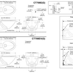 TOTO AFWALL WALL HUNG ELONGATED WATER CLOSET 1.0 - 1.28 GPF