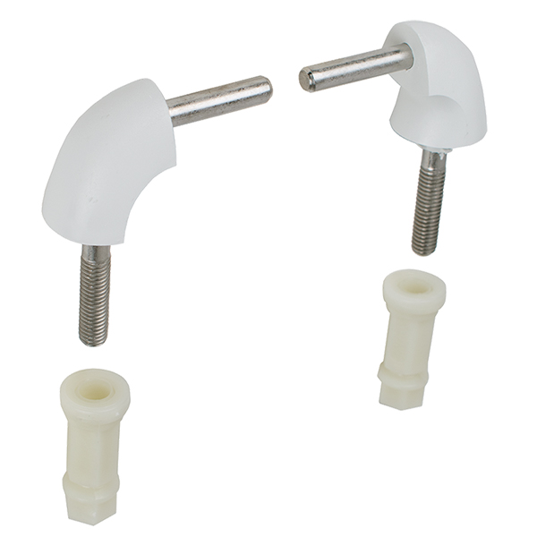 BEMIS HK84-000 / 1955CT TOILET SEAT HINGE SET SS/WHITE PLASTIC FOR BEMIS BEMIS HK84-000 / 1955CT TOILET SEAT HINGE SET SS/WHITE PLASTIC FOR BEMIS