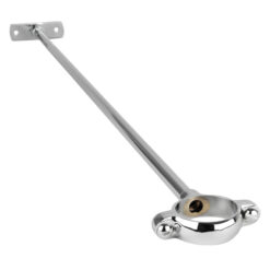 WHITE RACKER M45IF22 CHROME PLATED ADJUSTABLE PIPE STANDOFF - 1" PIPE X 22"