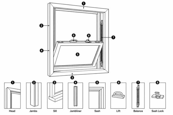 Window components diagram